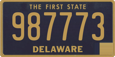 DE license plate 987773