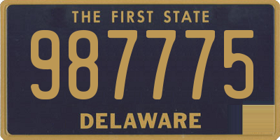 DE license plate 987775