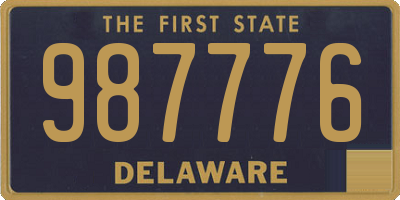 DE license plate 987776