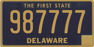 DE license plate 987777