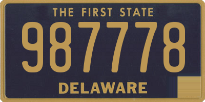 DE license plate 987778