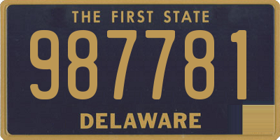 DE license plate 987781