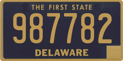 DE license plate 987782