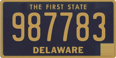 DE license plate 987783