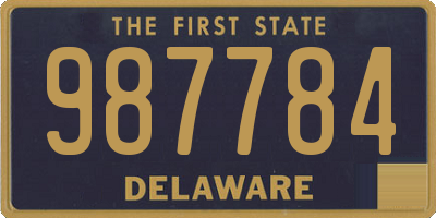 DE license plate 987784