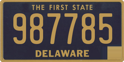 DE license plate 987785