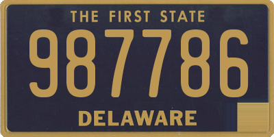 DE license plate 987786