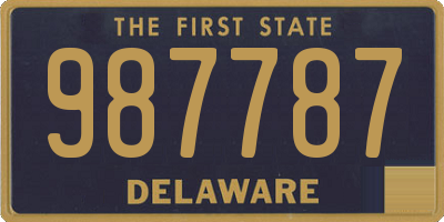 DE license plate 987787