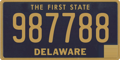 DE license plate 987788