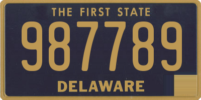 DE license plate 987789