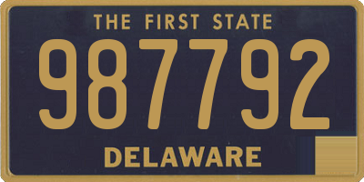 DE license plate 987792