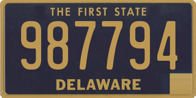 DE license plate 987794