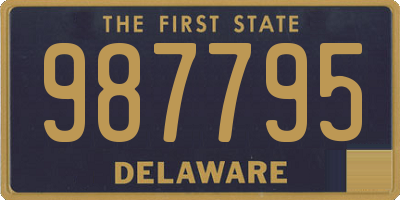 DE license plate 987795