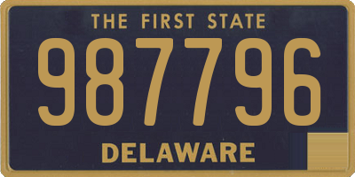 DE license plate 987796