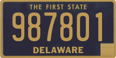 DE license plate 987801