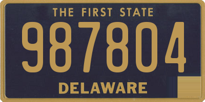 DE license plate 987804