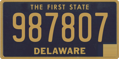 DE license plate 987807