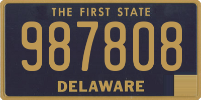 DE license plate 987808