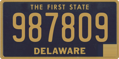 DE license plate 987809