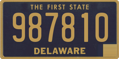 DE license plate 987810