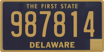 DE license plate 987814