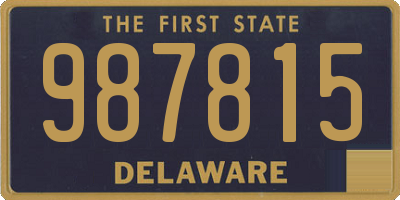 DE license plate 987815