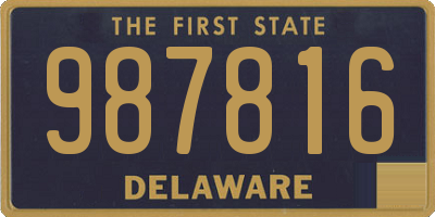 DE license plate 987816