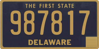 DE license plate 987817