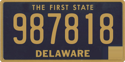 DE license plate 987818