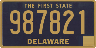 DE license plate 987821