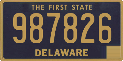 DE license plate 987826