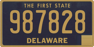 DE license plate 987828