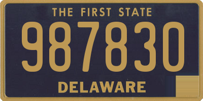 DE license plate 987830