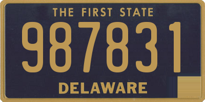 DE license plate 987831