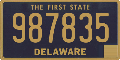 DE license plate 987835