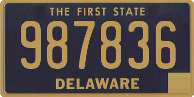 DE license plate 987836