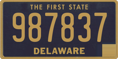 DE license plate 987837