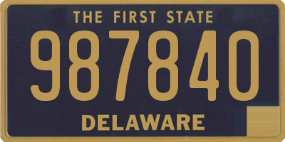 DE license plate 987840