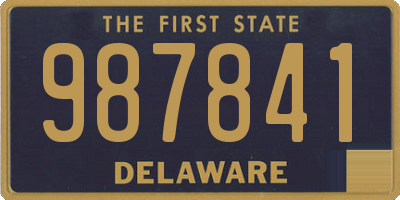 DE license plate 987841