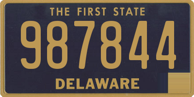 DE license plate 987844