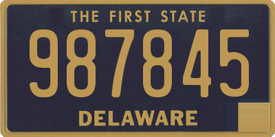 DE license plate 987845