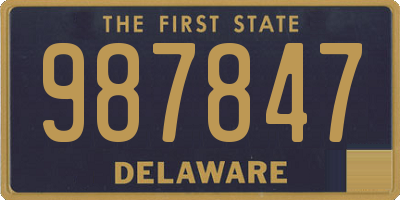 DE license plate 987847