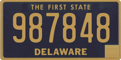 DE license plate 987848