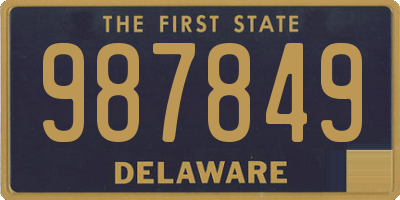 DE license plate 987849