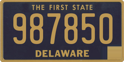 DE license plate 987850