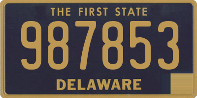 DE license plate 987853