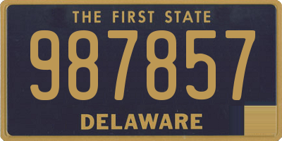 DE license plate 987857