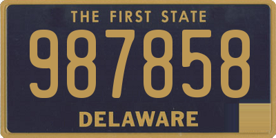 DE license plate 987858