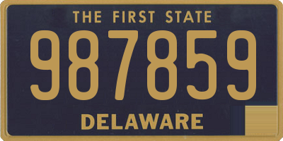 DE license plate 987859