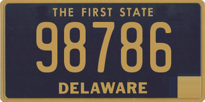DE license plate 98786
